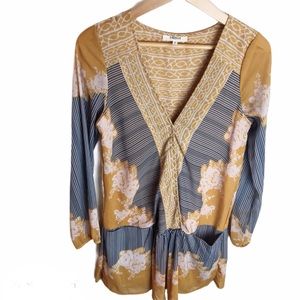 NQMM Mustard with Stripes Blouse